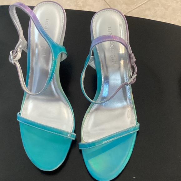 Madden Girl Shoes - Madden Girl Iridescent Blue and Silver Heels